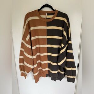 Free People Uptown Strip Sweater